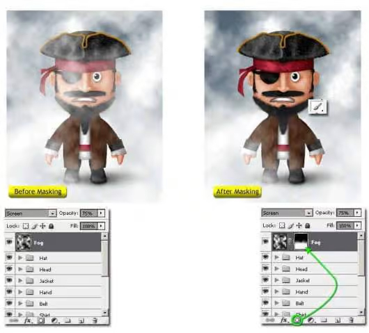 آموزش طراحی کاراکتر کارتونی دزد دریایی در فتوشاپ